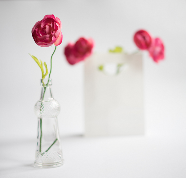 Deko zum kleinen Preis - Kleine Vase aus klarem Glas