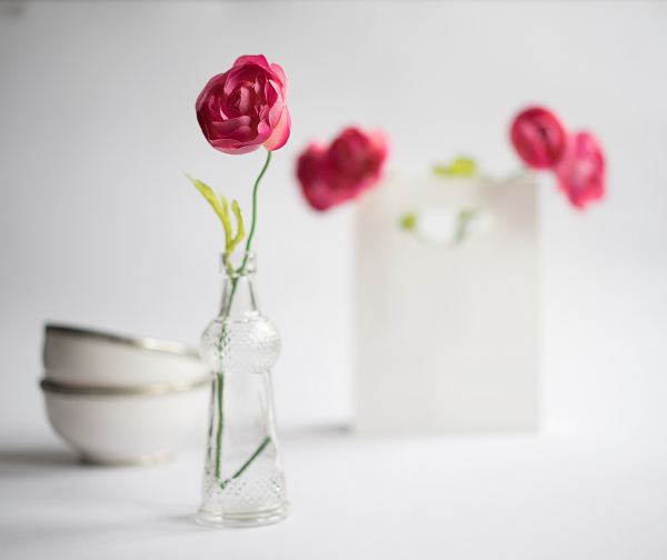 Deko zum kleinen Preis - Kleine Vase aus klarem Glas