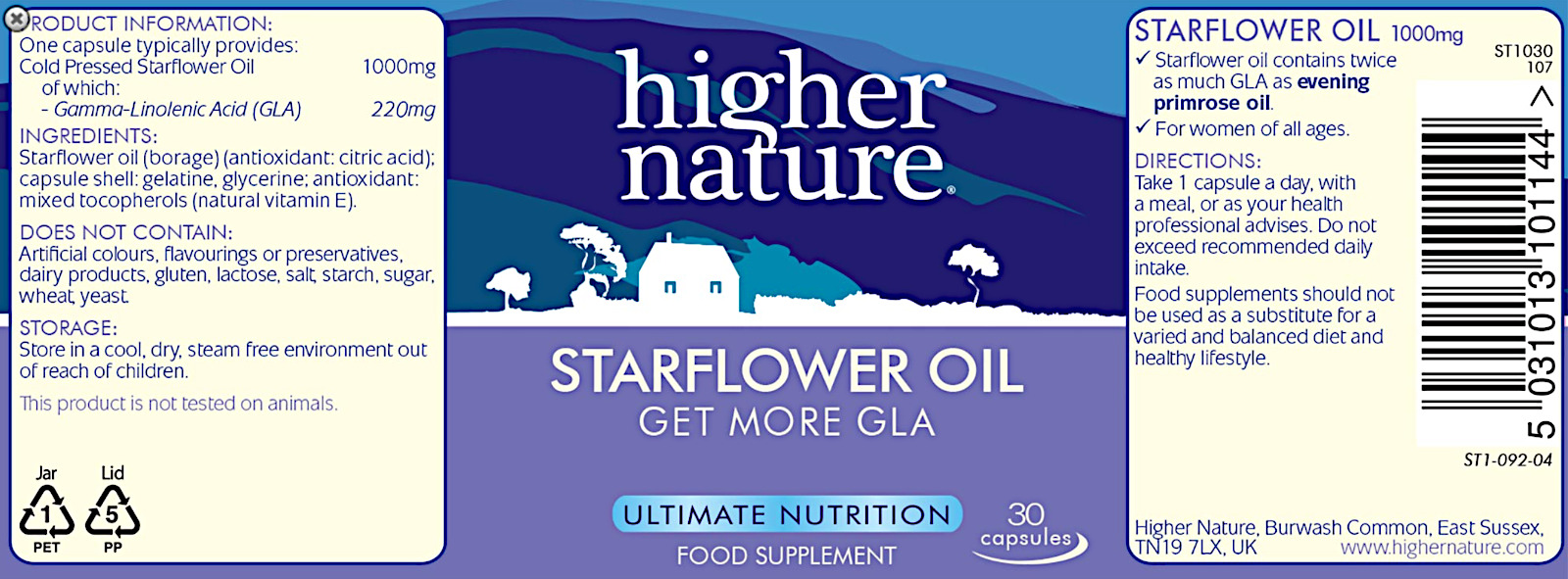 Wechseljahre - Borretschöl - Starflower Oil zu Unterstützung eines gesunden Hormonspiegels 1