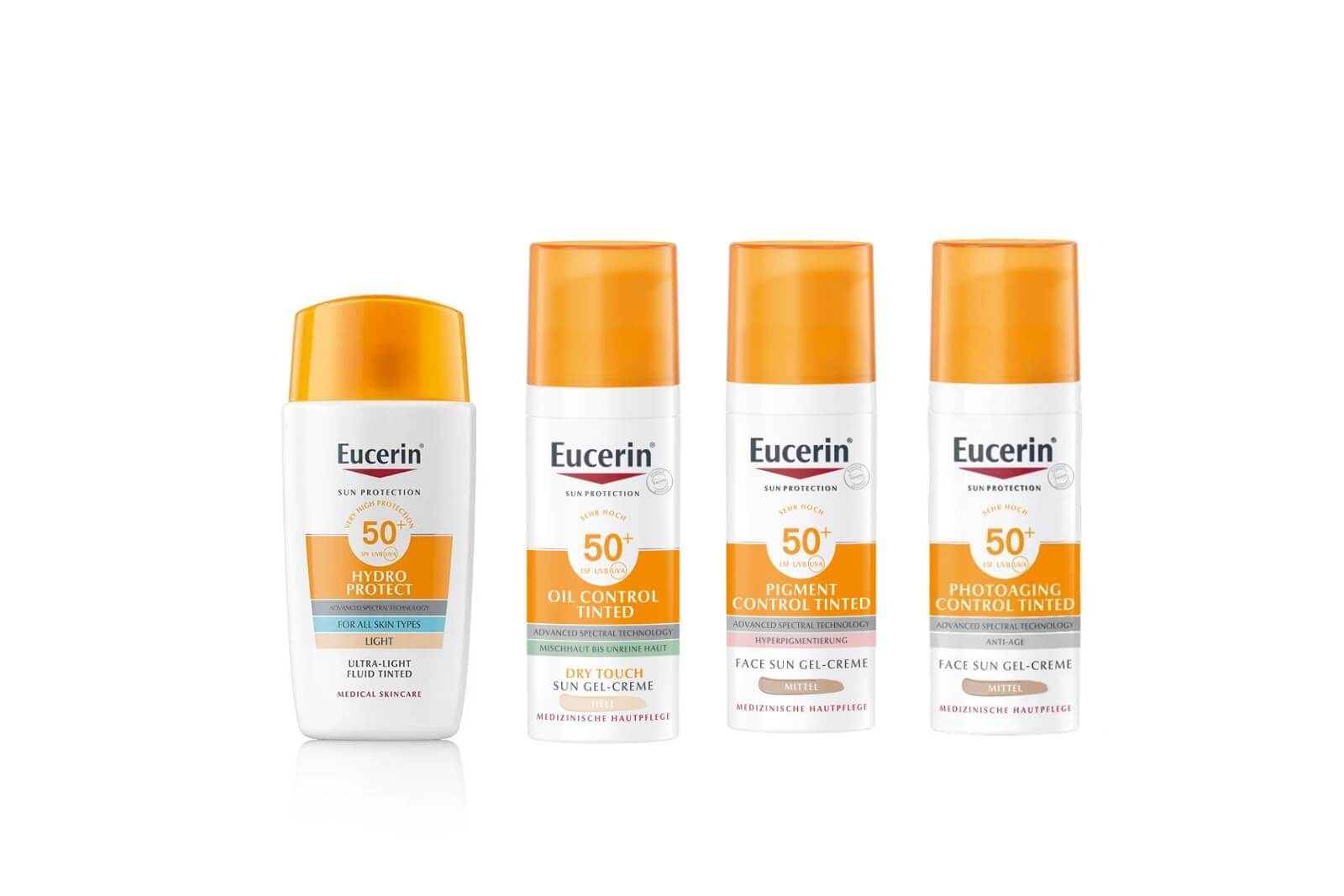 Schutz, Tönung, Pflege – Getönter Sonnenschutz mit LSF 50+ im Vergleich: Vier Varianten von Eucerin 1