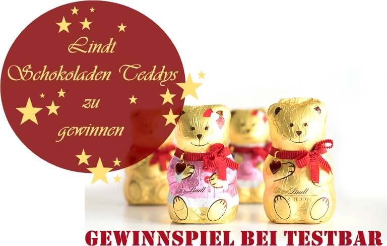 Weihnachtsleckereien - Lindt Teddys und goldene Dekoration 2016 mit Gewinnspiel