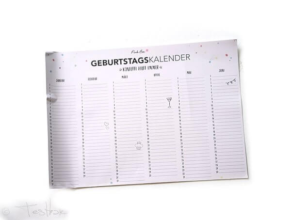 Pink Box - Geburtstagskalender + YAY!-Luftballon