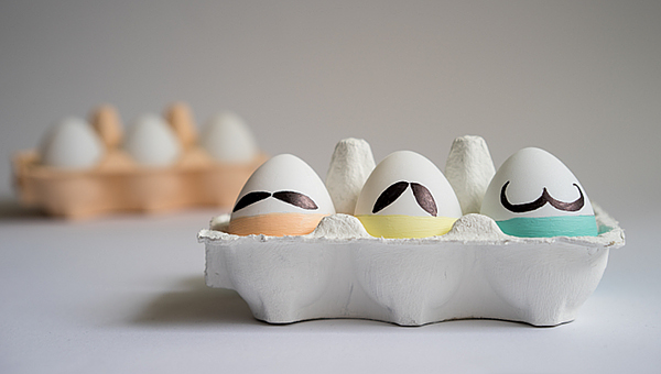 Mustache Eggs - Ostereier mit Schnurbart