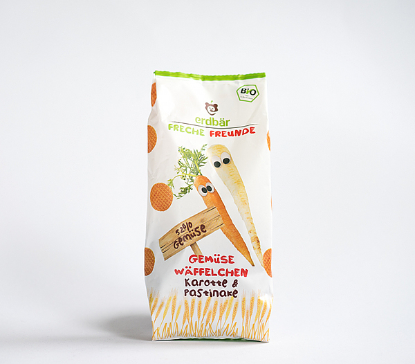 Degustabox Mai 2014 - erdbär Freche Freunde - Gemüsewäffelchen Karotte & Pastinake