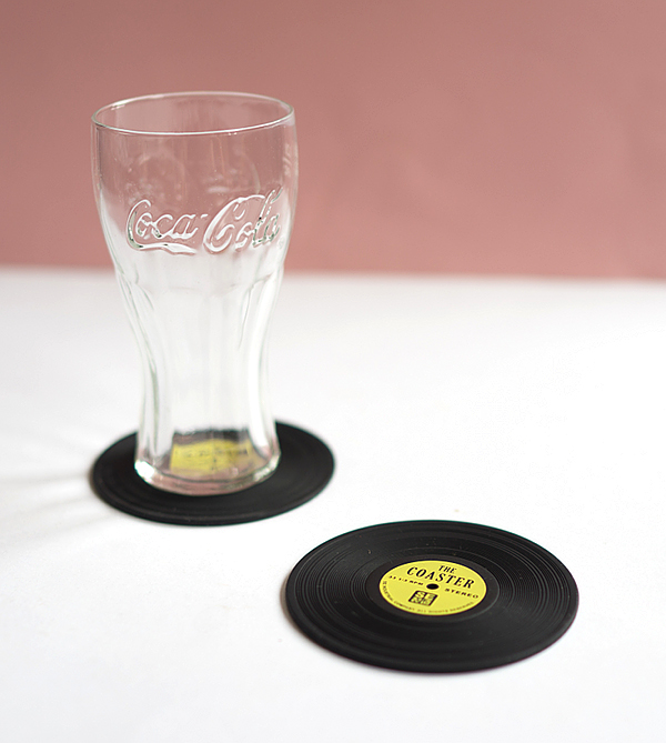 Coasters - Glasuntersetzer aus Silikon als Schallplatte