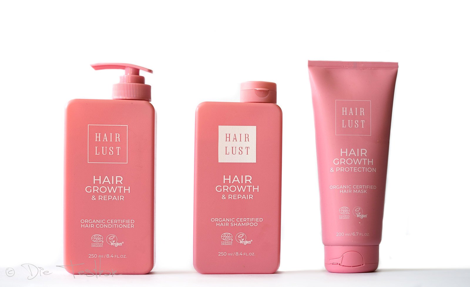 Hair Growth & Repair Pflegelinie von HairLust ohne Silikone, für gesundes Haarwachstum - Shampoo, Conditioner, Mask und Serum bei Spliss und trockenem Haar 1