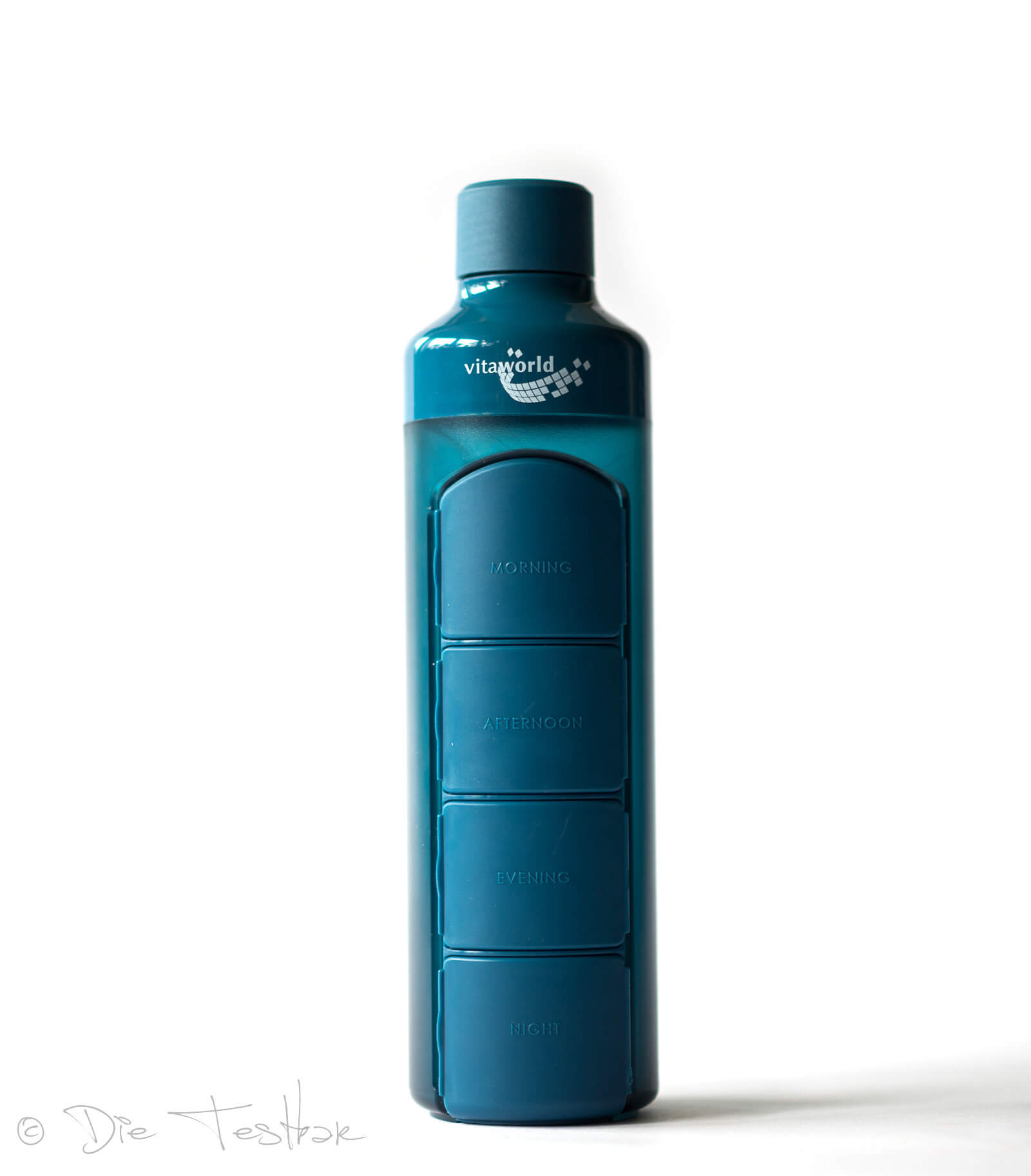 Wasserflasche und Tablettenbox in einem - YOS Health Bottle von vitaworld