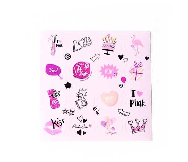 Pink Box - Taschenspiegel und Sticker