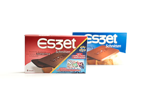 ESZET Eszet-Schnitten Vollmilch und Eszet-Schnitten Zartbitterschokolade