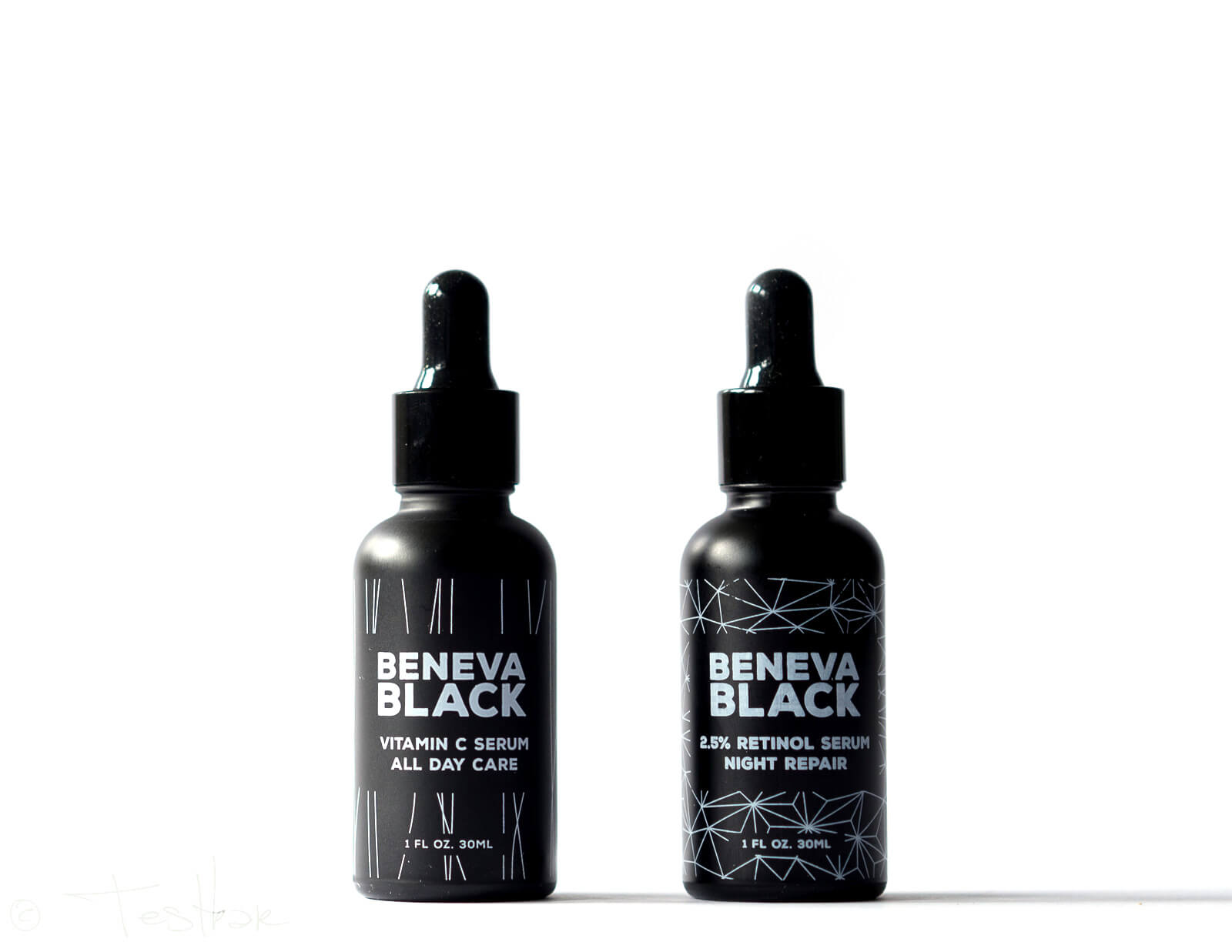 Day Care - Tagespflege - Beneva Black Vitamin C Serum und Night Care - Beneva Black Retinol Serum als perfekt Kombi