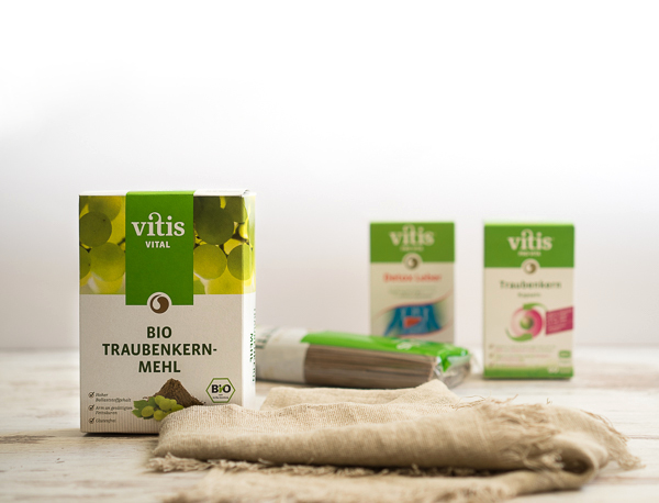 Traubenkernspezialitäten und Nahrungsergänzung von Vitis Naturkost 10 Bio-Traubenkernmehl