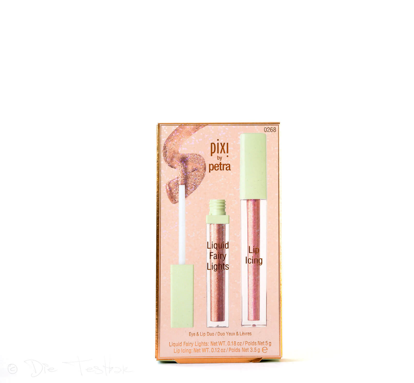 Schimmer-Lidschatten und Lip Gloss - Liquid Fairy Lights & Lip Icing Kit Rose Lustre Make-up Set von Pixi