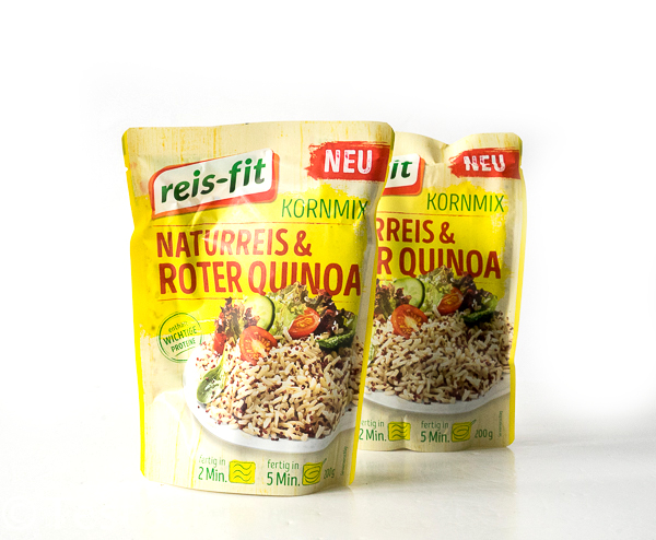 REIS-FIT Kornmix Naturreis & Mehrkorn, Naturreis & Roter Quinoa und Reis mit Gemüse & Linsen