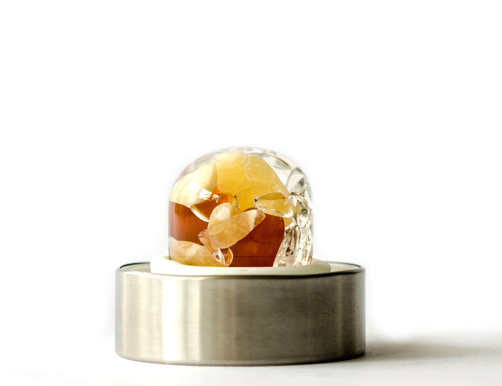 Jade (Nephrit) – Karneol – Orangencalcit – Bergkristall