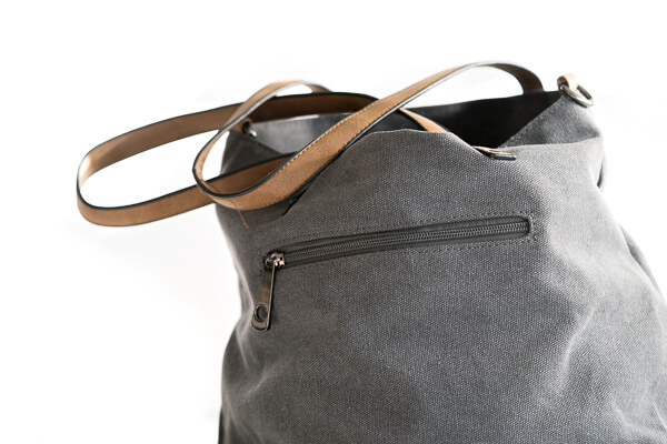  styleBREAKER Canvas Shopper Handtasche mit aufgenähtem Stern