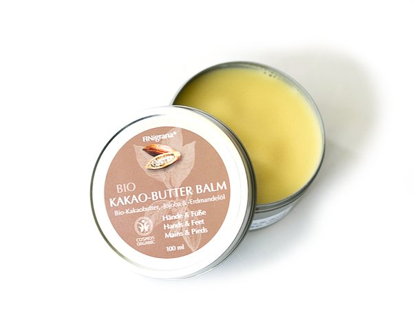 Bio-Kakaobutter-Balm in Blechdose