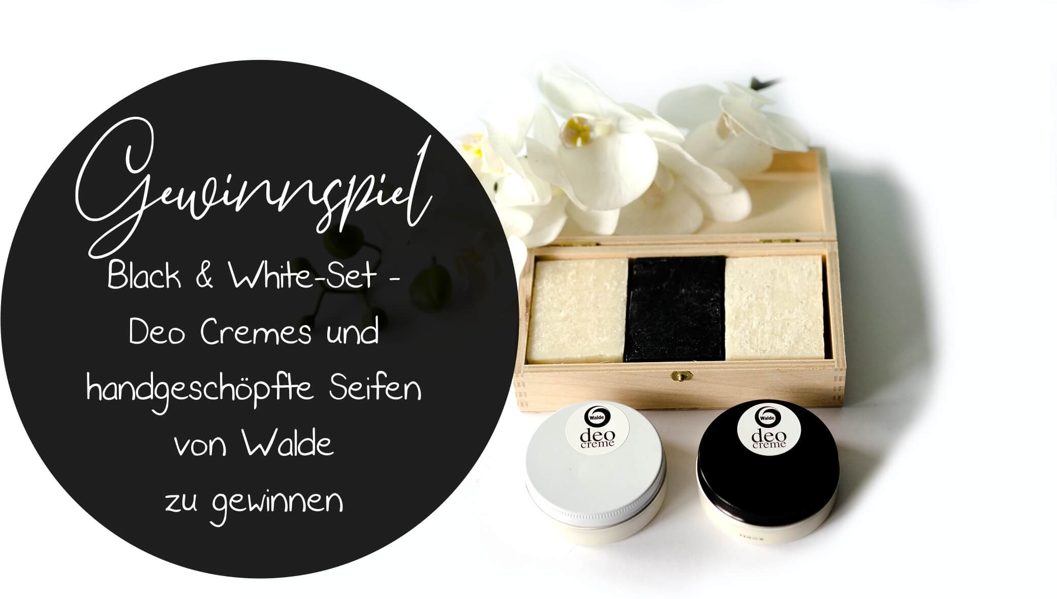 Deo Creme und handgeschöpfte Seifen von Walde -  Tolles Black & White-Set zu gewinnen