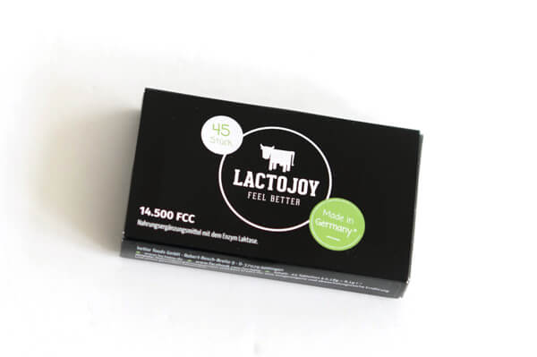 Lactojoy - Laktase-Kautabletten mit rein pflanzlichen Zutaten bei Laktoseintoleranz