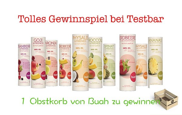 Gewinnspiel - Obstkorb mit getrockneten Früchten und Gemüse von Buah zu gewinnen 1