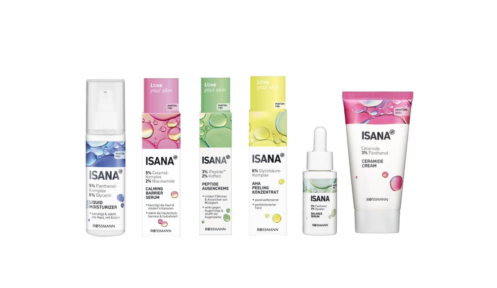 Feuchtigkeit, Beruhigung, Regeneration & sanfte Exfoliation – hochwertige Wirkstoffe in der Hautpflege von ISANA 1 Feuchtigkeit, Beruhigung, Regeneration & sanfte Exfoliation – hochwertige Wirkstoffe in der Hautpflege von ISANA 1