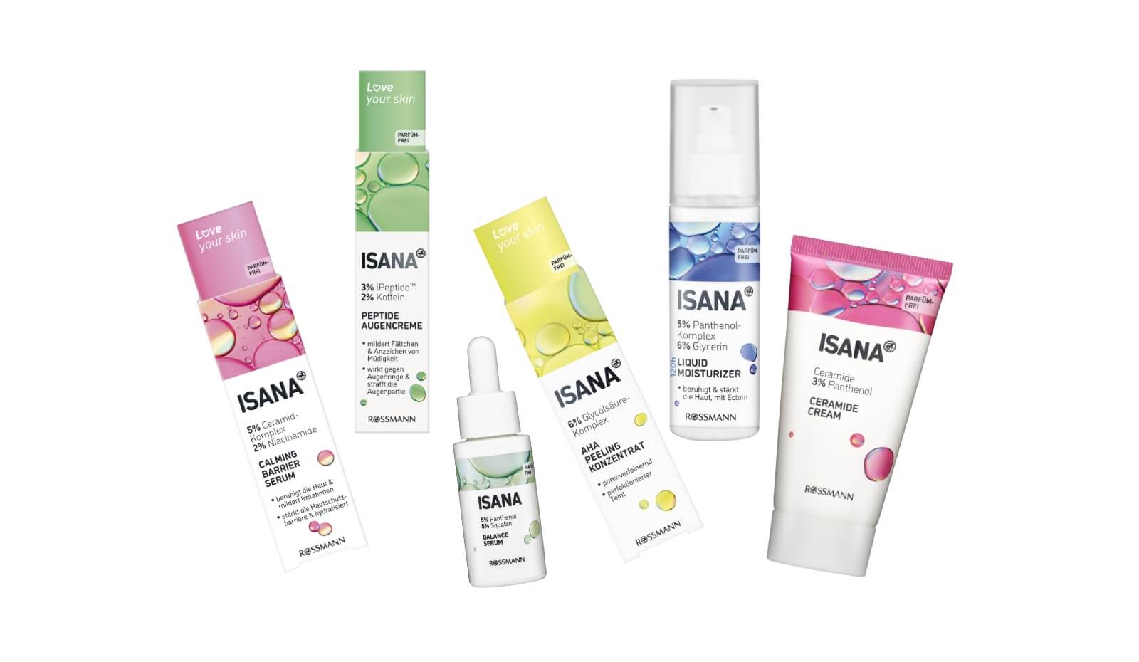 Feuchtigkeit, Beruhigung, Regeneration & sanfte Exfoliation – hochwertige Wirkstoffe in der Hautpflege von ISANA 2 Feuchtigkeit, Beruhigung, Regeneration & sanfte Exfoliation – hochwertige Wirkstoffe in der Hautpflege von ISANA 2