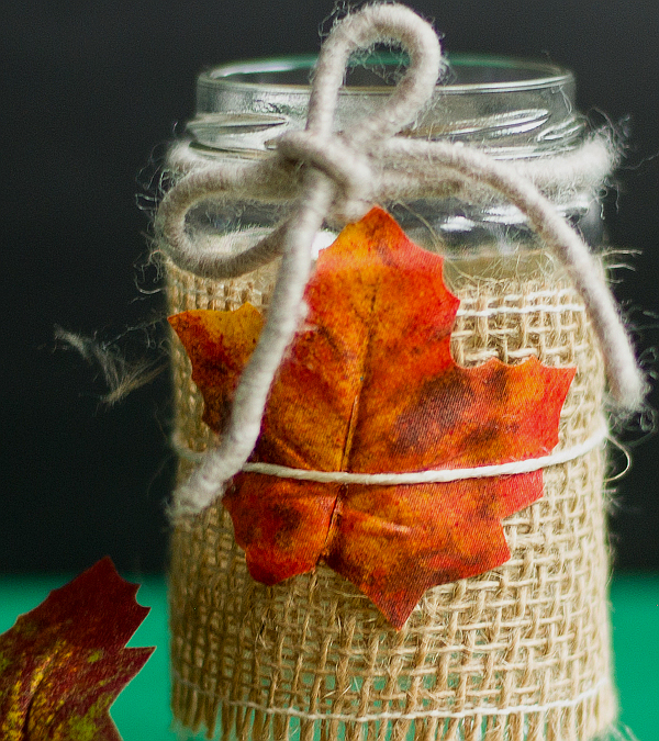 DIY - Herbstliches, gemütliches Windlicht