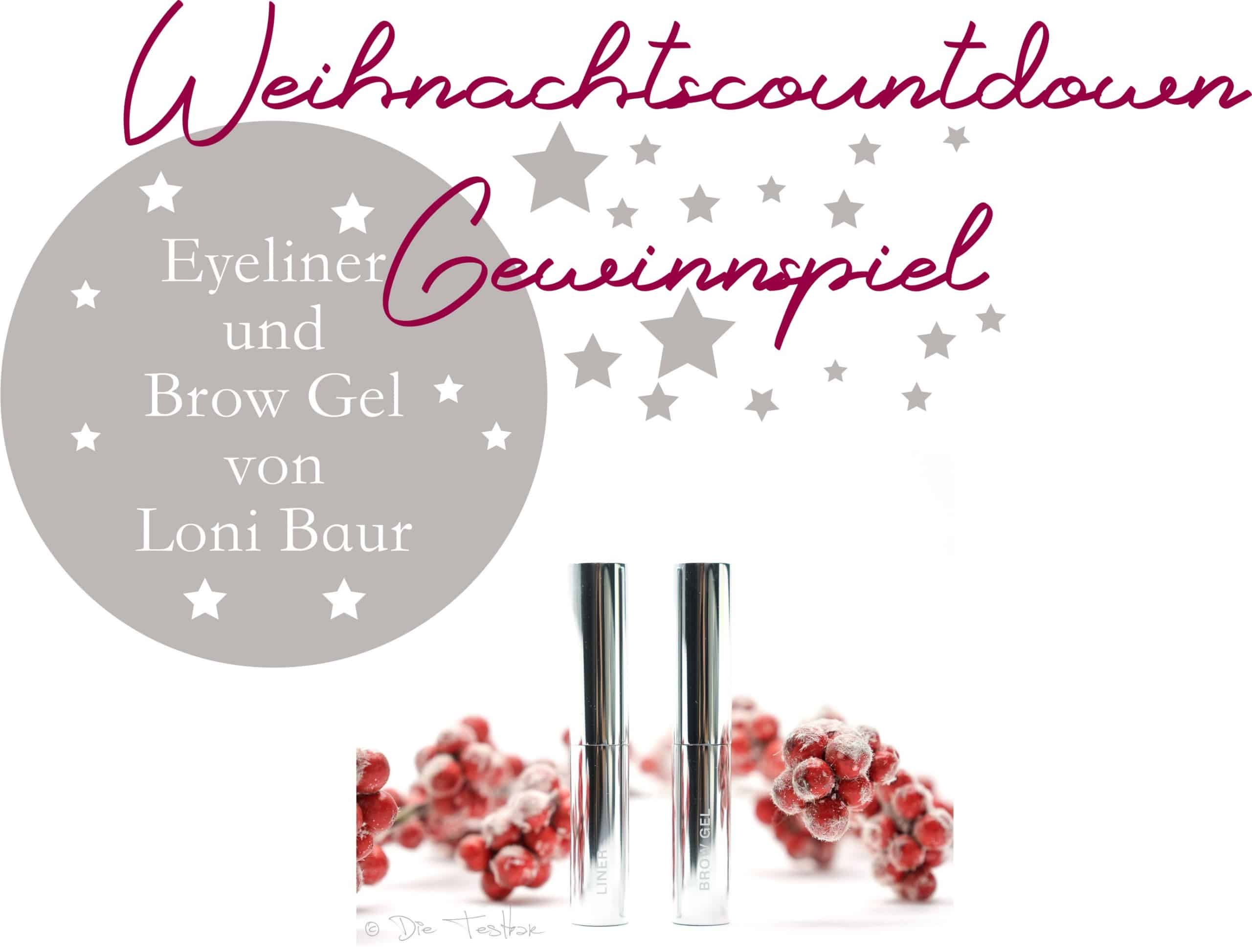 Weihnachtscountdown Gewinnspiel bei Testbar - Eyeliner und Brow Gel von Loni Baur zu gewinnen 1