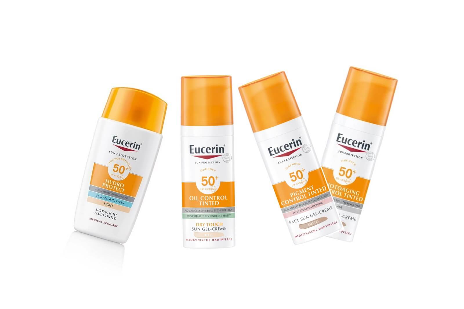 Schutz, Tönung, Pflege – Getönter Sonnenschutz mit LSF 50+ im Vergleich: Vier Varianten von Eucerin