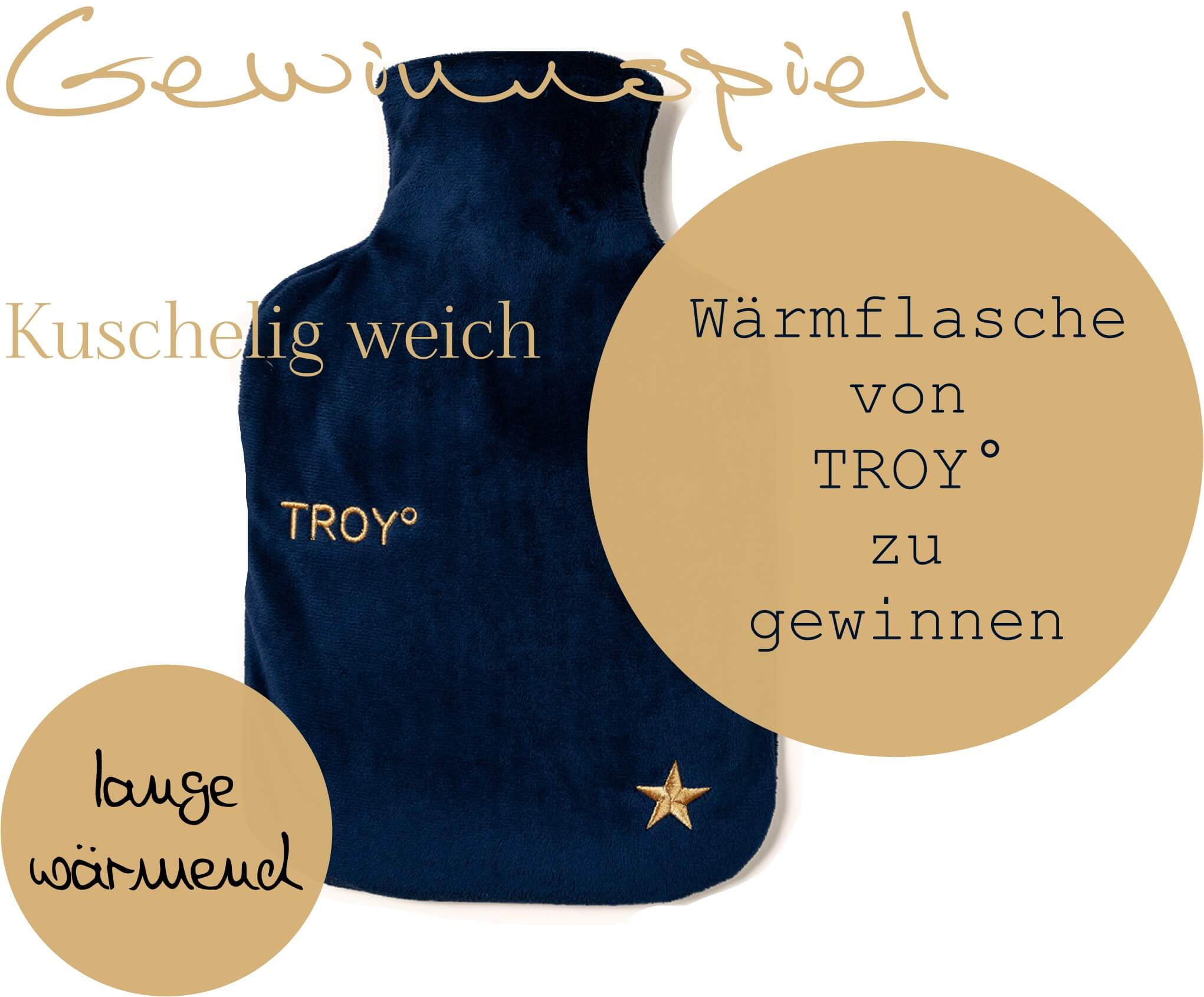 Gewinnspiel - Jetzt länger Wärme genießen mit den Wärmflaschen von TROY° - Kuschelige Wärmflasche zu gewinnen